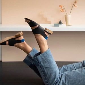 Coclico - Cohen sandal Black/Blue low heel